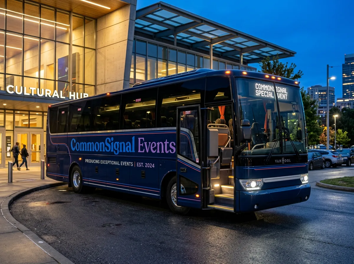 party event bus graphics concept