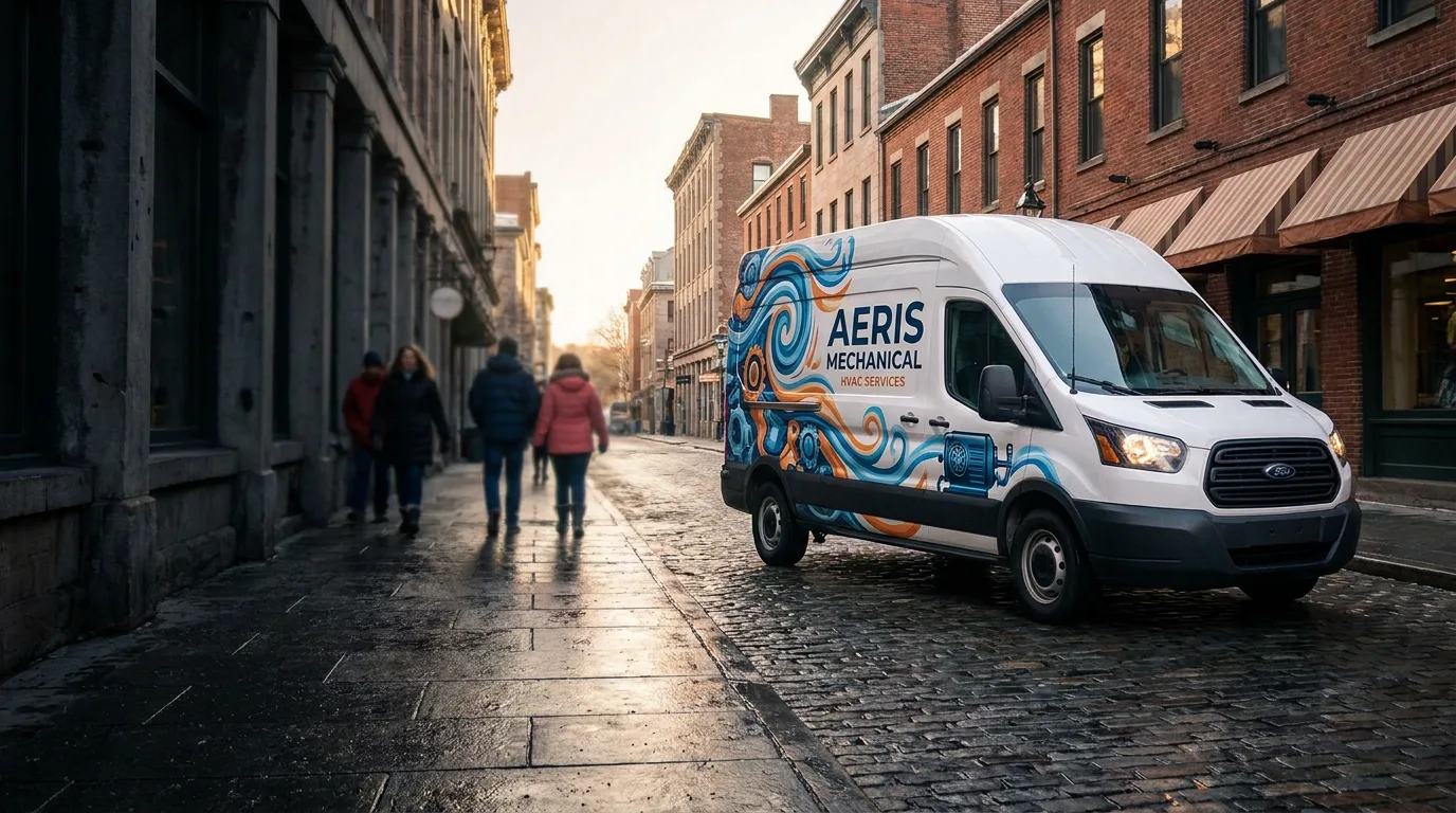 Commercial vehicle wrapping portfolio shot