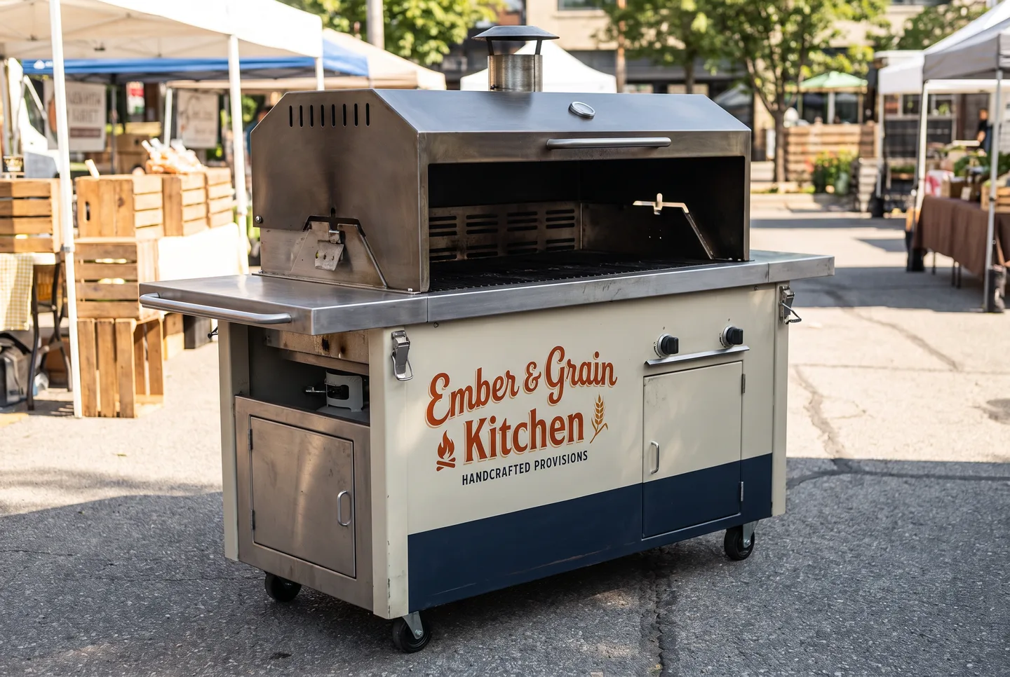 Grill / Kebab Cart with Hood