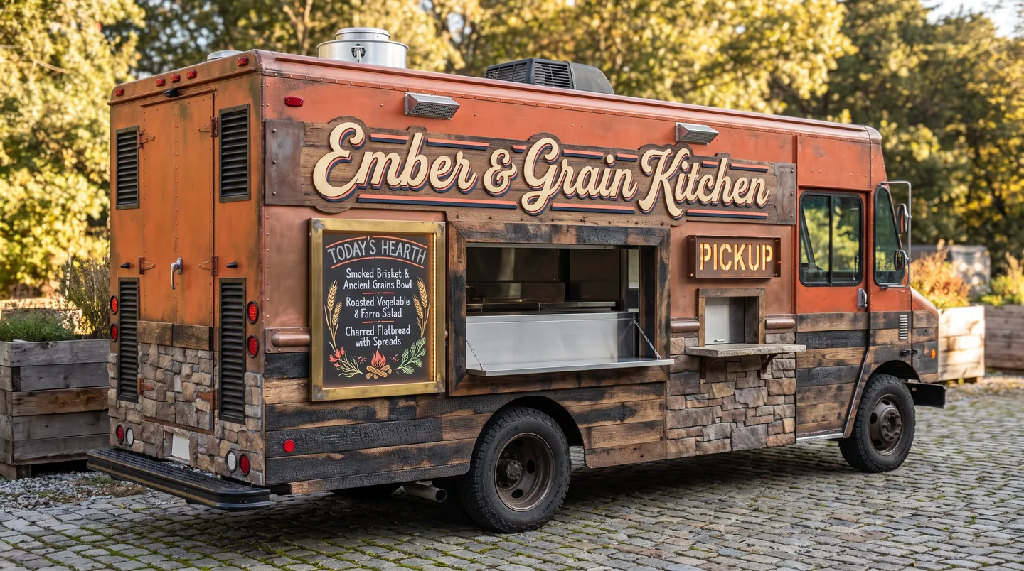step van food truck service-side concept