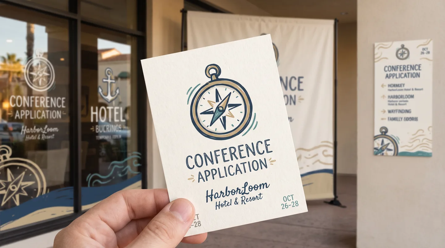 conference hotel event and seasonal hospitality campaign graphics