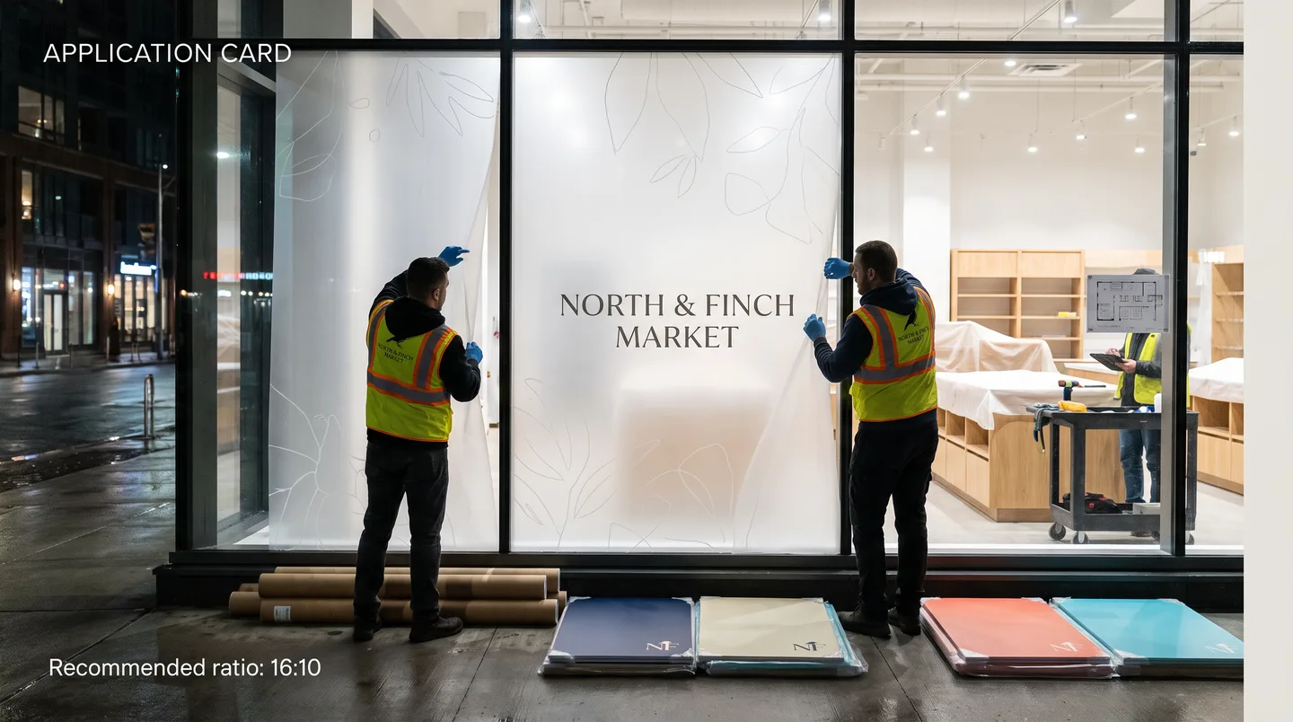 seasonal retail window and interior campaign changeover