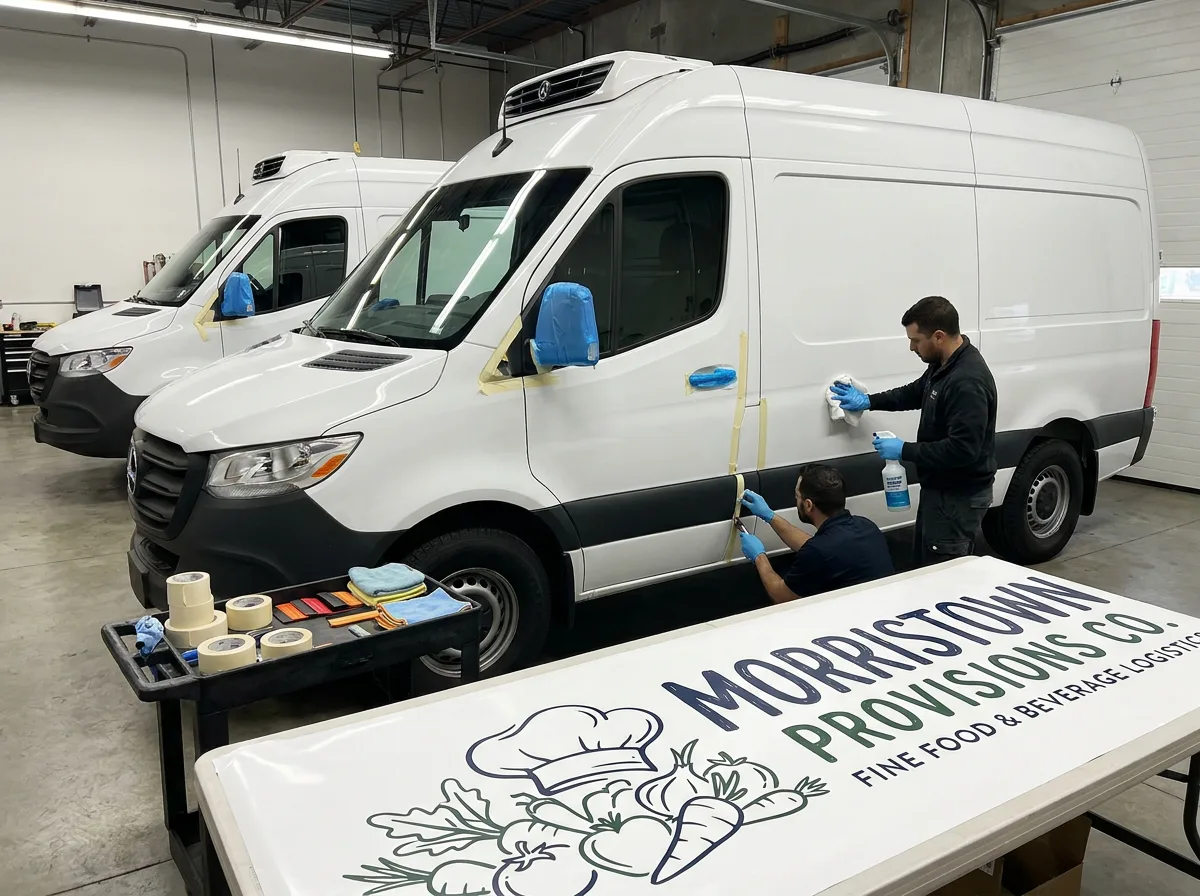 Vehicle wrap preparation and installation workflow