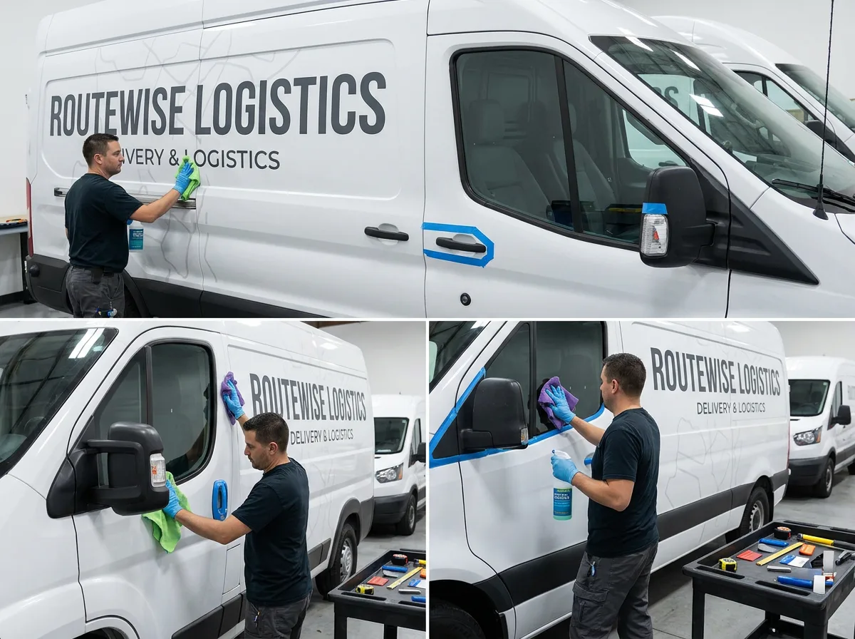 Vehicle wrap preparation and installation workflow