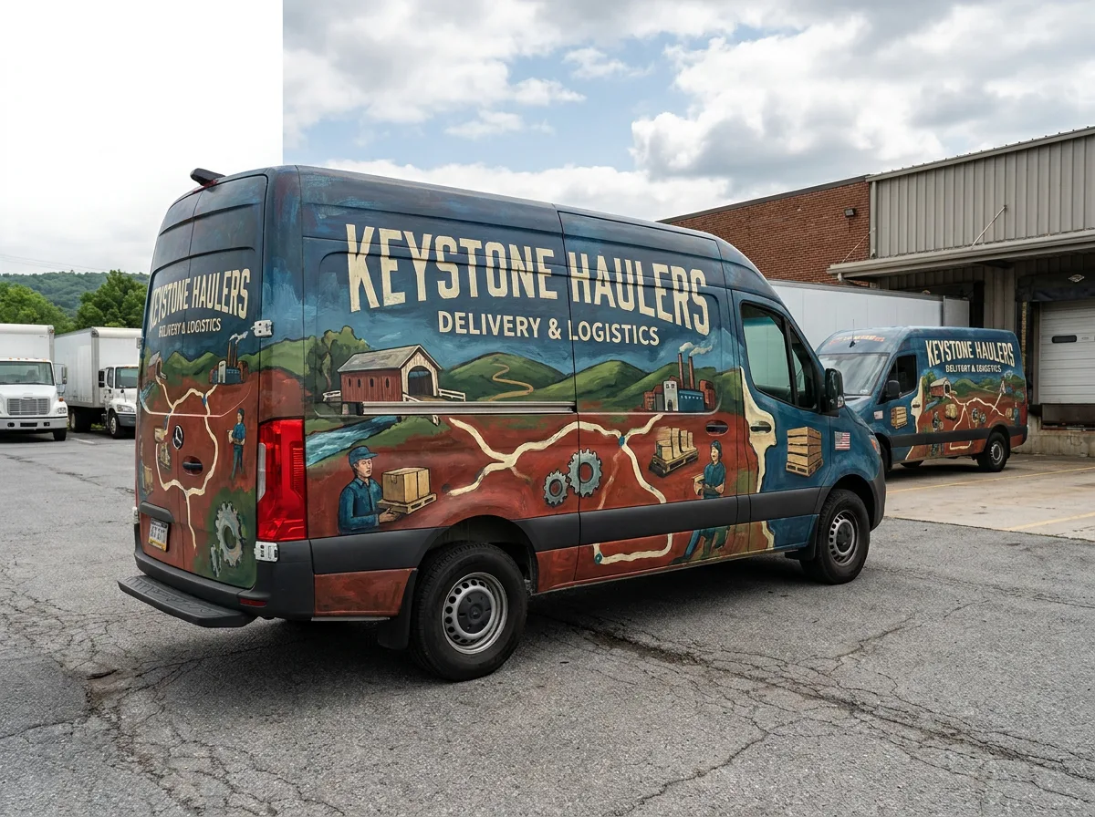 Diverse PA business fleet with distinct industry branding