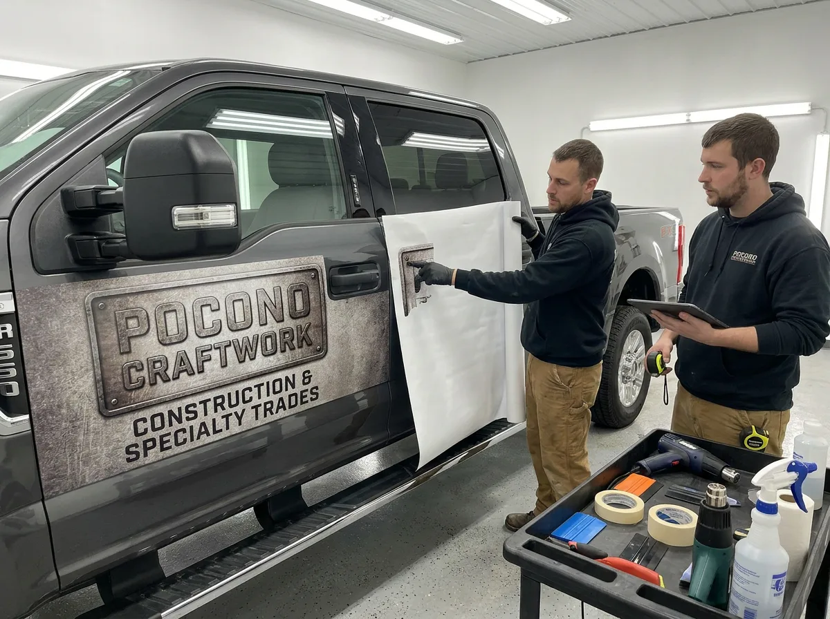 Vehicle wrap preparation and installation workflow