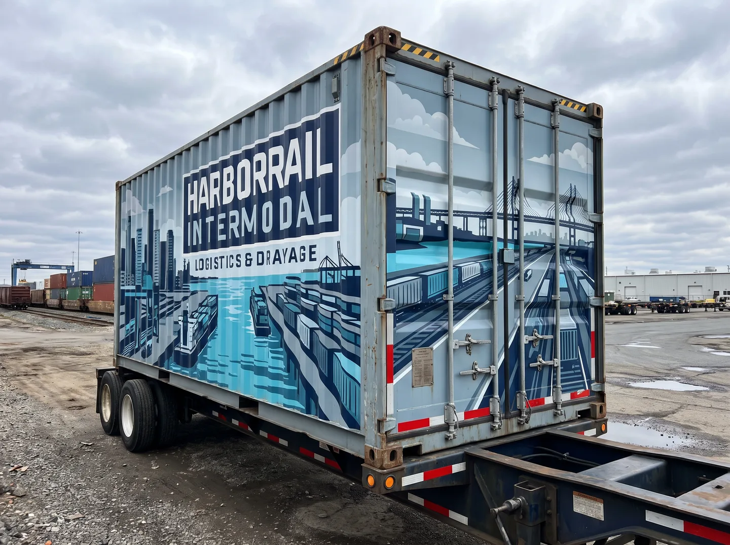 intermodal container graphics concept