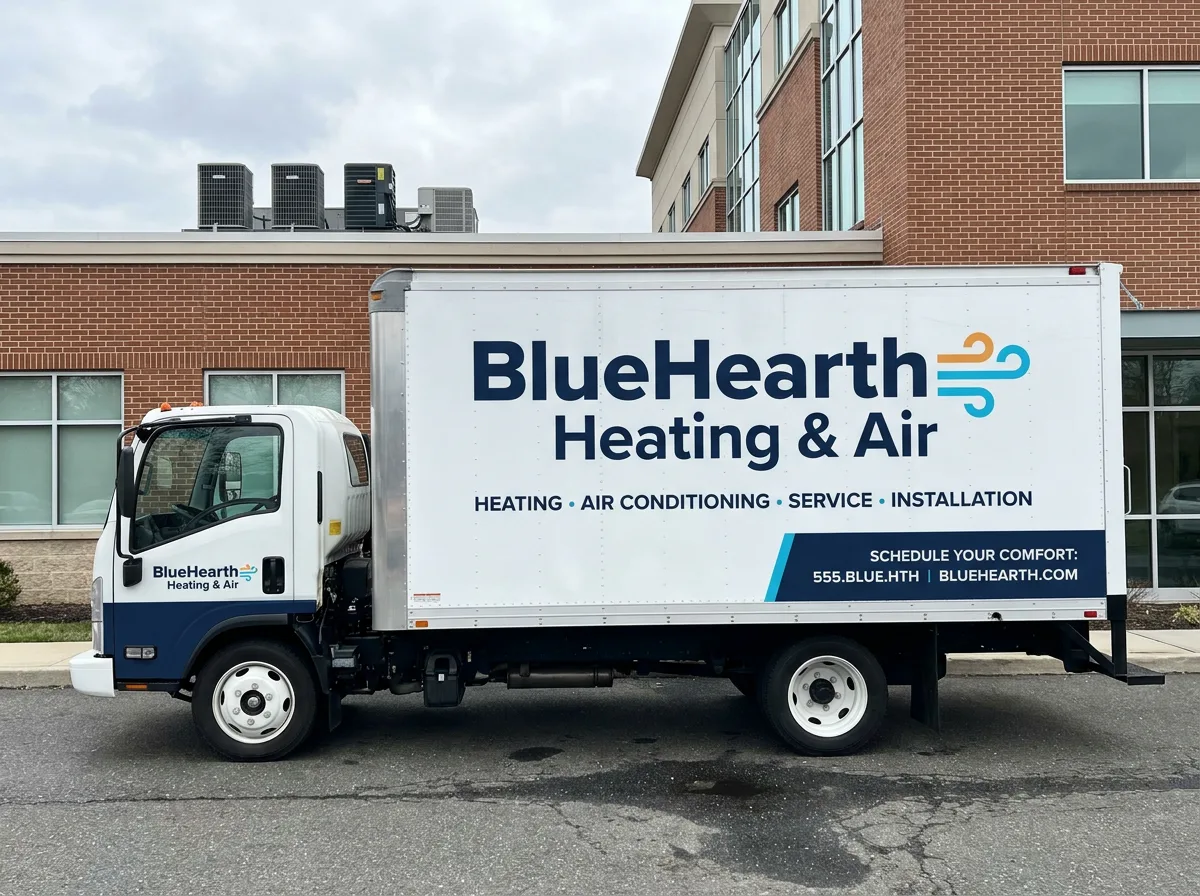 16ft HVAC box truck wrap concept