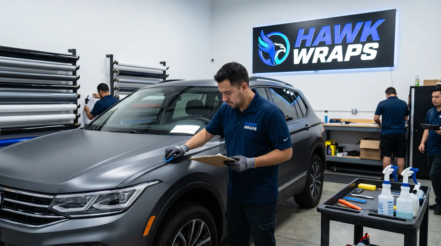 personal SUV with matte color-change wrap